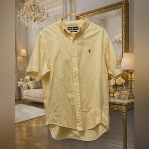 Polo by Ralph Lauren Large Light Yellow and white Casual Button  down Shirt
